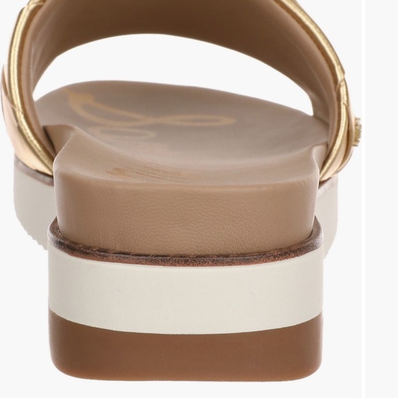 Sam Edelman Adaley Gold Slide Sandal - Picture 2 of 11